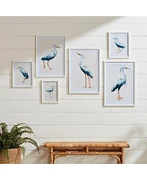 16.5"W x 0.75"D x 23.5"H and 15.75 x 0.75 x 21.75 and 11 x 0.75 x 13.75 and 9 x .75 x 11.75 Blue Heron Gallery Framed Wall Art Set of 6