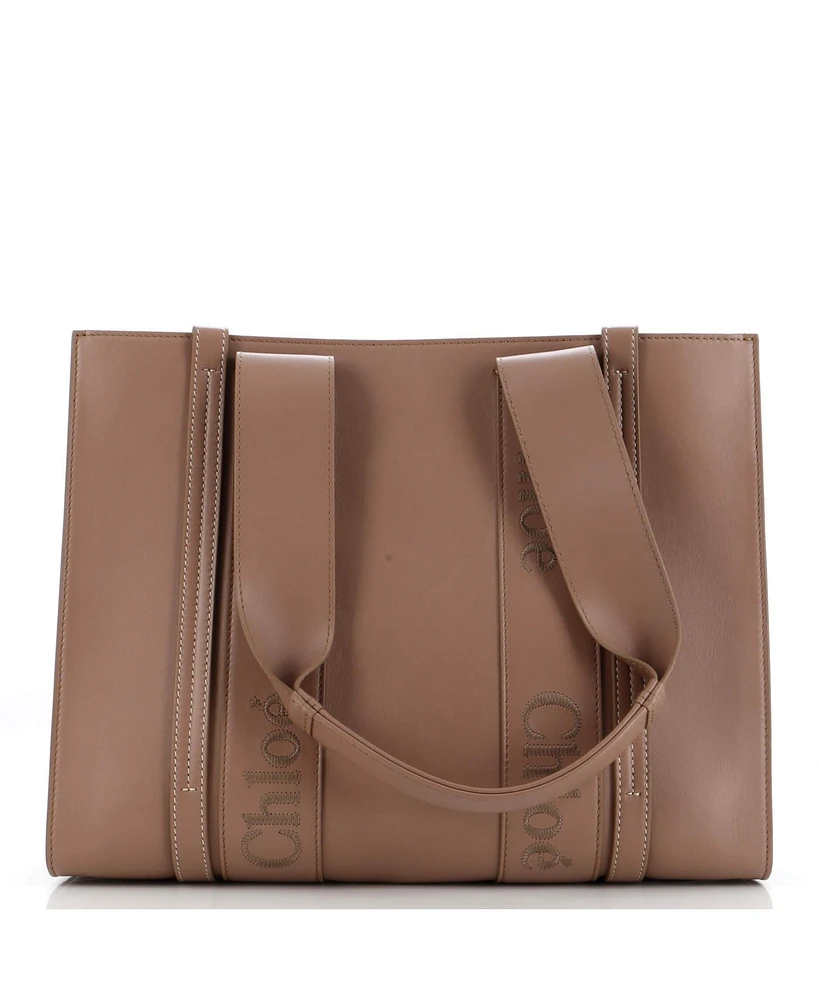 Pre-Owned Chloe Medium Woody Tote Leather