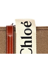 Pre-Owned Chloe Small Woody Tote Recycled Felt with Leather and Canvas