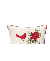 Cardinal Cane 16" x 16" Embroidered Throw Pillow