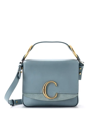 Pre-Owned Chloe Small C Flap Bag Leather