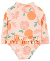 Carter's Baby Girls One-Piece Orange Slice Rash Guard Swimsuit