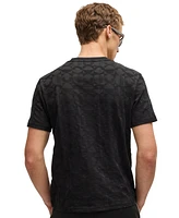 Boss by Hugo Men's Circle Jacquard Relaxed-Fit T-Shirt