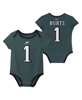 Nike Baby Boys and Girls Jalen Hurts Philadelphia Eagles Name Number 3-Pack Bodysuit Set