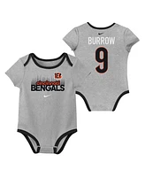 Nike Baby Boys and Girls Joe Burrow Cincinnati Bengals Three-Pack Bodysuit Set