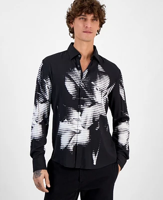 Hugo by Boss Men's Ermo Slim-Fit Floral Check Button-Down Shirt