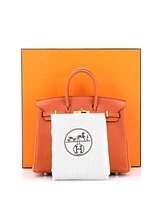 Pre-Owned HERMES Birkin 25 Handbag Orange Togo with Gold Hardware