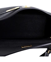 Pre-Owned HERMES Kelly 32 Handbag Black Clemence with Gold Hardware