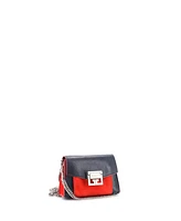 Pre-Owned Givenchy Mini GV3 Flap Bag Leather with Suede