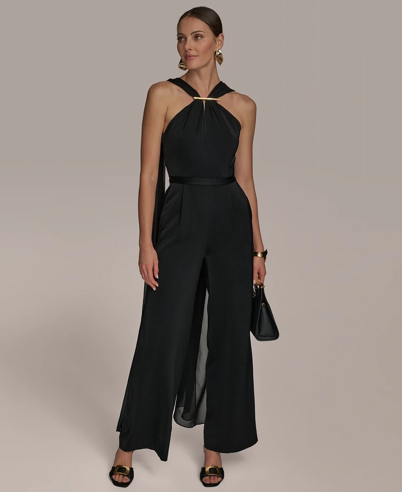 Donna Karan New York Women's Asymmetric-Neck Jumpsuit