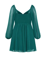 City Chic Plus Flirty Flounce Dress