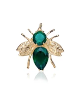 Sterling Silver with Colored Cubic Zirconia Bee Pin