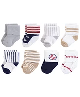 Little Treasure Cotton Rich Terry Socks 16-Pack, Baseball, 6-12 Months