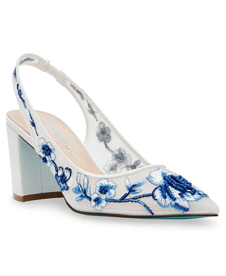 Betsey Johnson Women's Page Beaded Block Heel Pumps