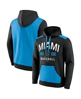 Fanatics Men's Black/Blue Miami Marlins Chip Team Pullover Hoodie