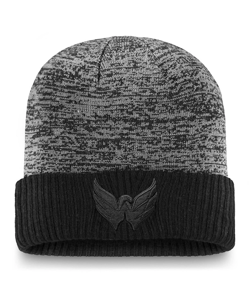 Fanatics Men's Black Washington Capitals Authentic Pro Travel Training Cuffed Knit Hat