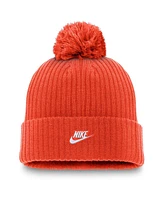 Nike Men's Orange Detroit Tigers Cooperstown Collection Patch Cuffed Knit Hat with Pom