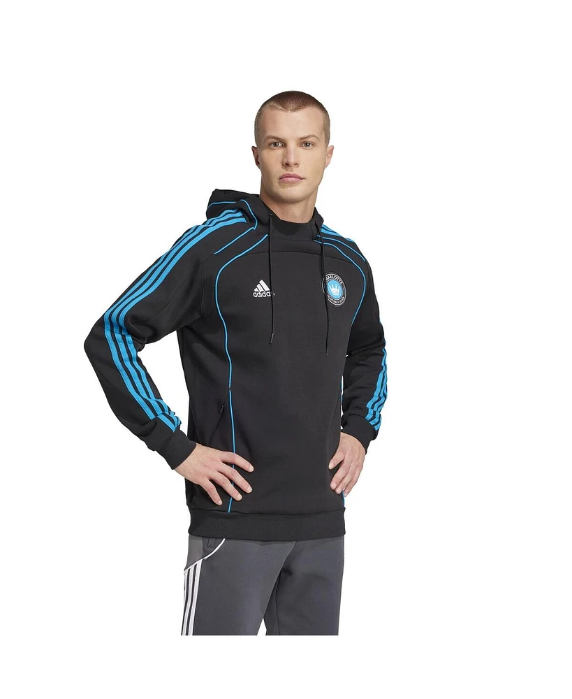 Adidas Men's Black Charlotte Fc 2025 Travel Pullover Hoodie