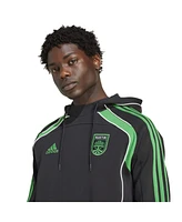 Adidas Men's Black Austin Fc 2025 Travel Pullover Hoodie