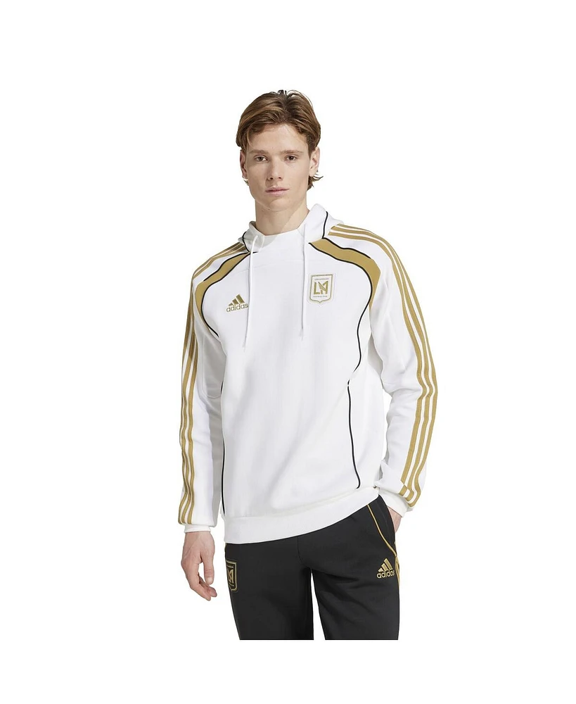 Adidas Men's White Lafc 2025 Travel Pullover Hoodie