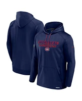 Fanatics Men's Navy Montreal Canadiens Authentic Pro Rink Fleece Pullover Hoodie