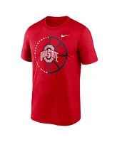 Nike Men's Scarlet Ohio State Buckeyes Legend Basketball Icon Performance T-Shirt