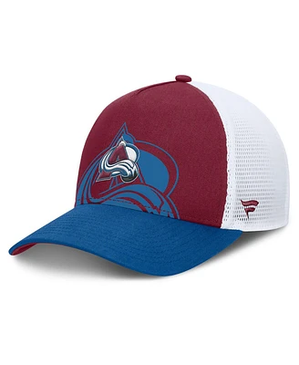 Fanatics Men's Burgundy/Blue Colorado Avalanche Authentic Pro A-Frame Rink Adjustable Hat