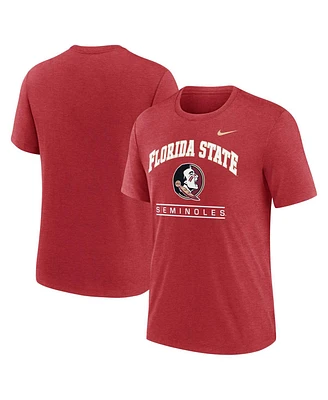 Nike Men's Garnet Florida State Seminoles Arch Over Logo Tri-Blend T-Shirt