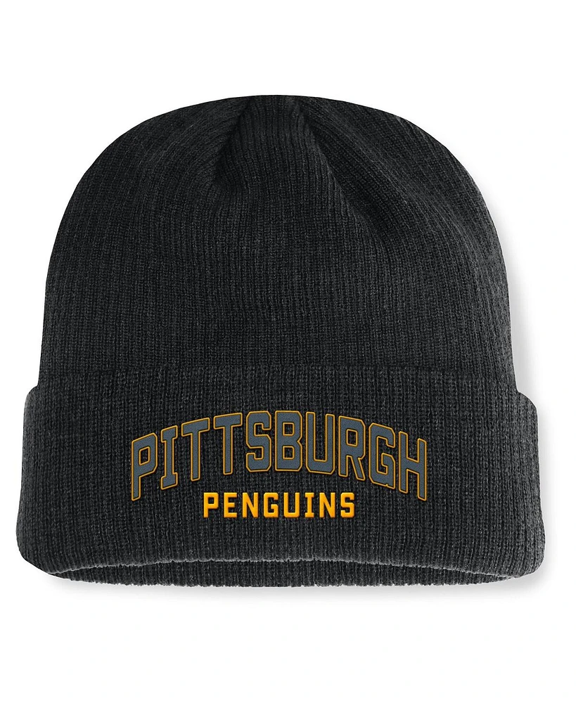 Fanatics Men's Black Pittsburgh Penguins Andee Cuffed Beanie