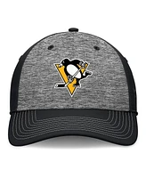 Fanatics Men's Gray/Black Pittsburgh Penguins Fundamental Top Shelf 2-Tone Flex Hat