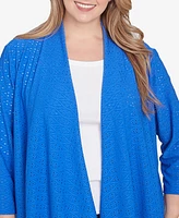 Hearts Of Palm Plus It Had to be Blue Cozy Cardigan