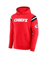 Fanatics Men's Red Kansas City Chiefs Football Washed Pullover Hoodie