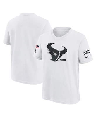 Nike Youth White Houston Texans 2024 Salute To Service T-Shirt