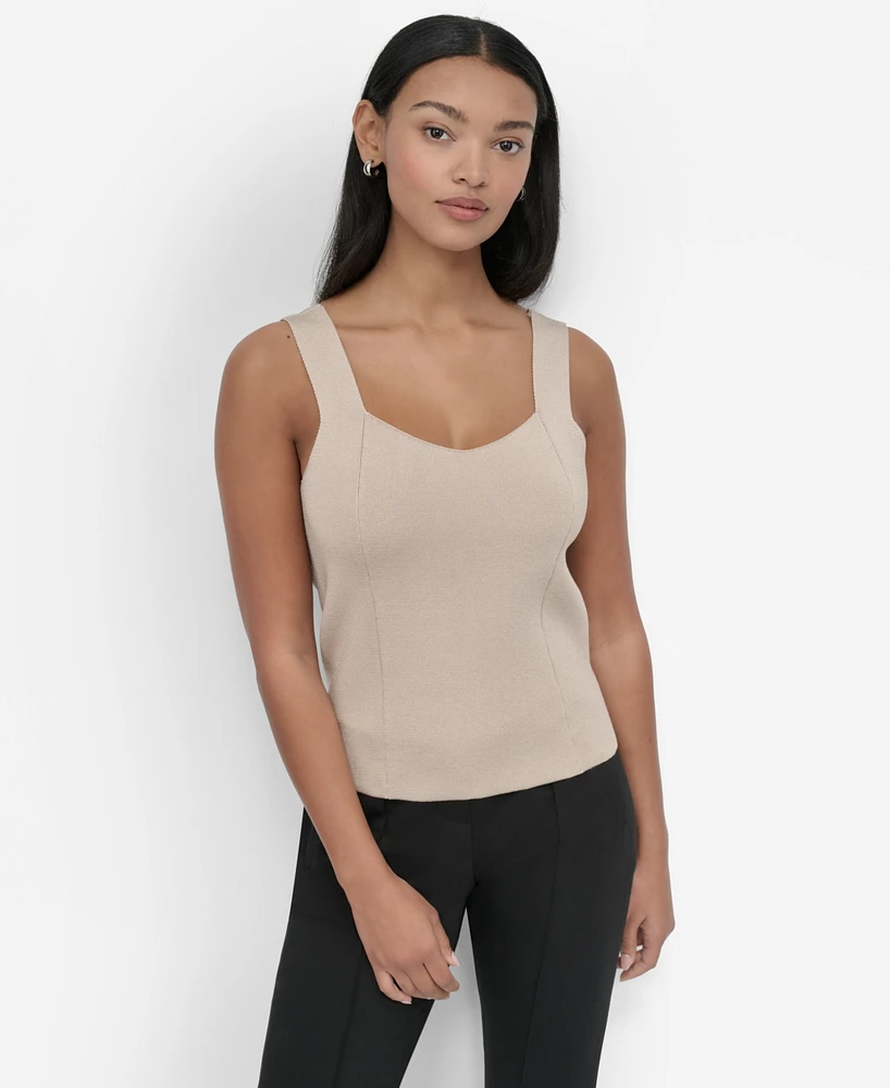 Dkny Women's Fitted V-Neck Tank Top
