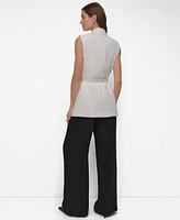 Dkny Women's Notch-Collar Belted Extended Vest
