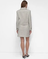 Dkny Women's Button-Front Long-Sleeve Crop Jacket