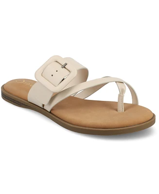 Journee Collection Women's Layra Strappy Buckle Flat Sandals