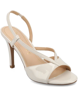 Journee Collection Women's Varra Crossover Strap Dress Sandals