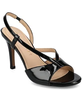 Journee Collection Women's Varra Crossover Strap Dress Sandals