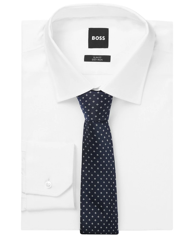 Boss by Hugo Men's Jacquard Pattern Silk Blend Tie