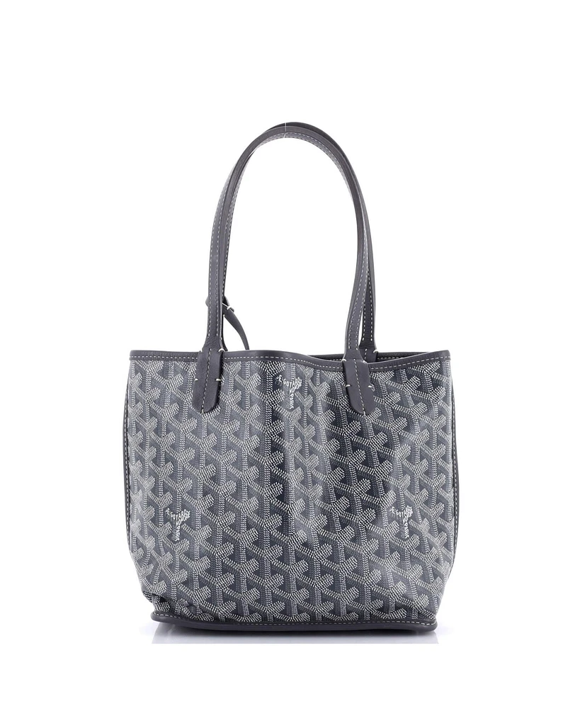 Pre-Owned Goyard Mini Anjou Reversible Tote Coated Canvas