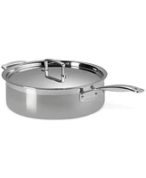 Le Creuset Classic Stainless Steel Round Saute Pan with Lid, 6 Qt.
