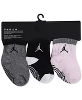 Jordan Baby Girls Gripper Ankle Socks, Pack of 3