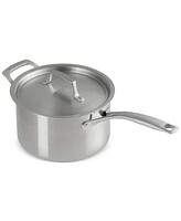 Le Creuset Essential Stainless Steel Round Saucepan with Lid, 4 Qt.