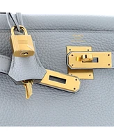 Pre-Owned HERMES Kelly 28 Handbag Clemence with Gold Hardware