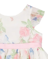 Rare Editions Baby Girls Floral Mesh Social Dress