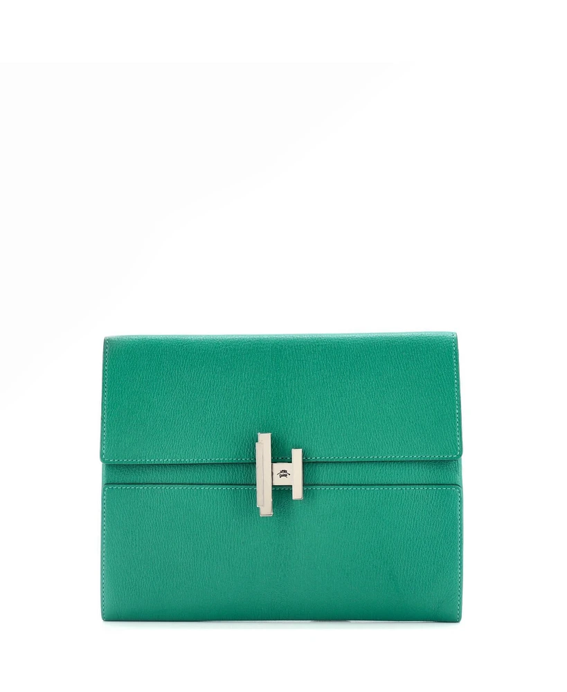 Pre-Owned HERMES Cinhetic Clutch Chevre Mysore