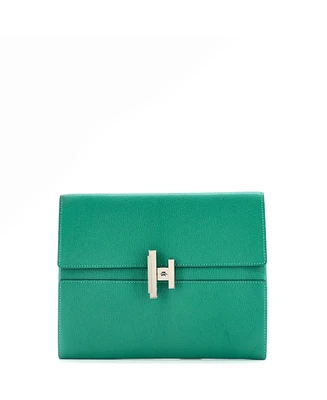 Pre-Owned HERMES Cinhetic Clutch Chevre Mysore