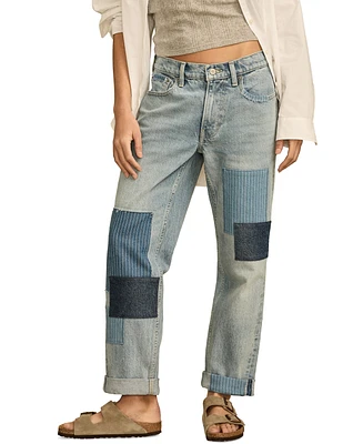 Lucky Brand Women's Legend Mid-Rise Patchwork Boy Jeans