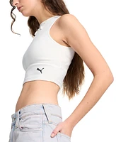 Puma Women's Wardrobe Essential Ribbed Cropped Top